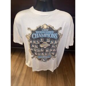 Vtg Starter 1997 Miami Florida Marlins World Series Champions Shirt Size Large